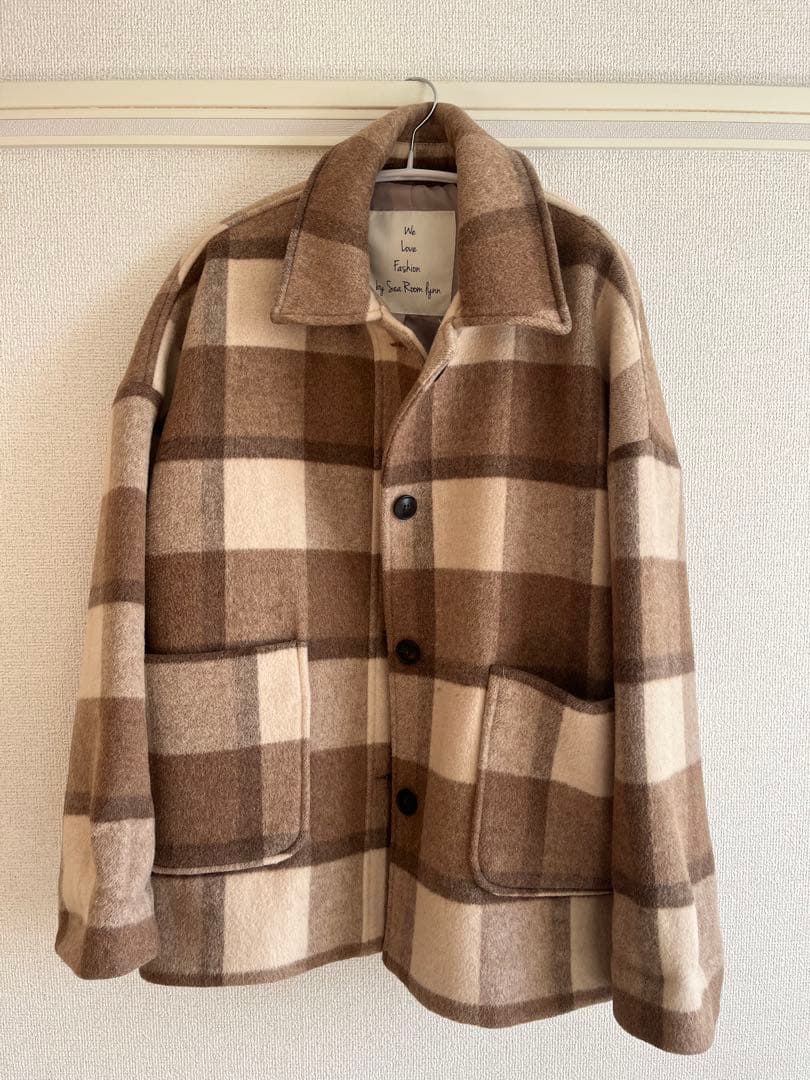 Searoomlynn WOOLチェックMEDIUMコート