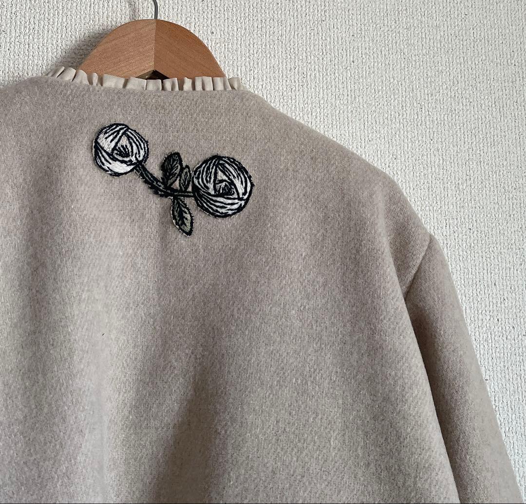 ミナペルホネン　rosy ウール　ジャケット　コート　総裏　ハンドメイド