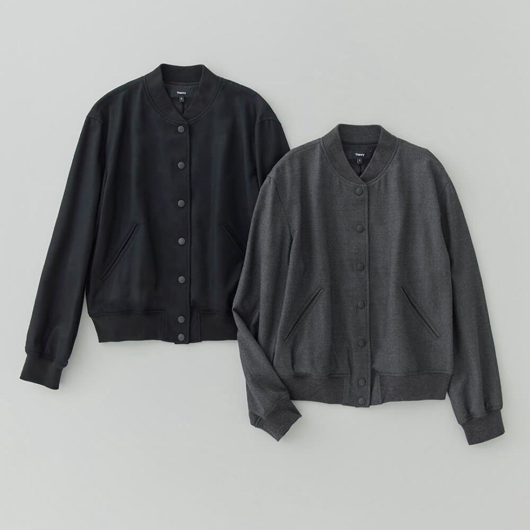 美品✨22AW セオリー ブルゾン ボンバージャケット SLEEK SAXONY