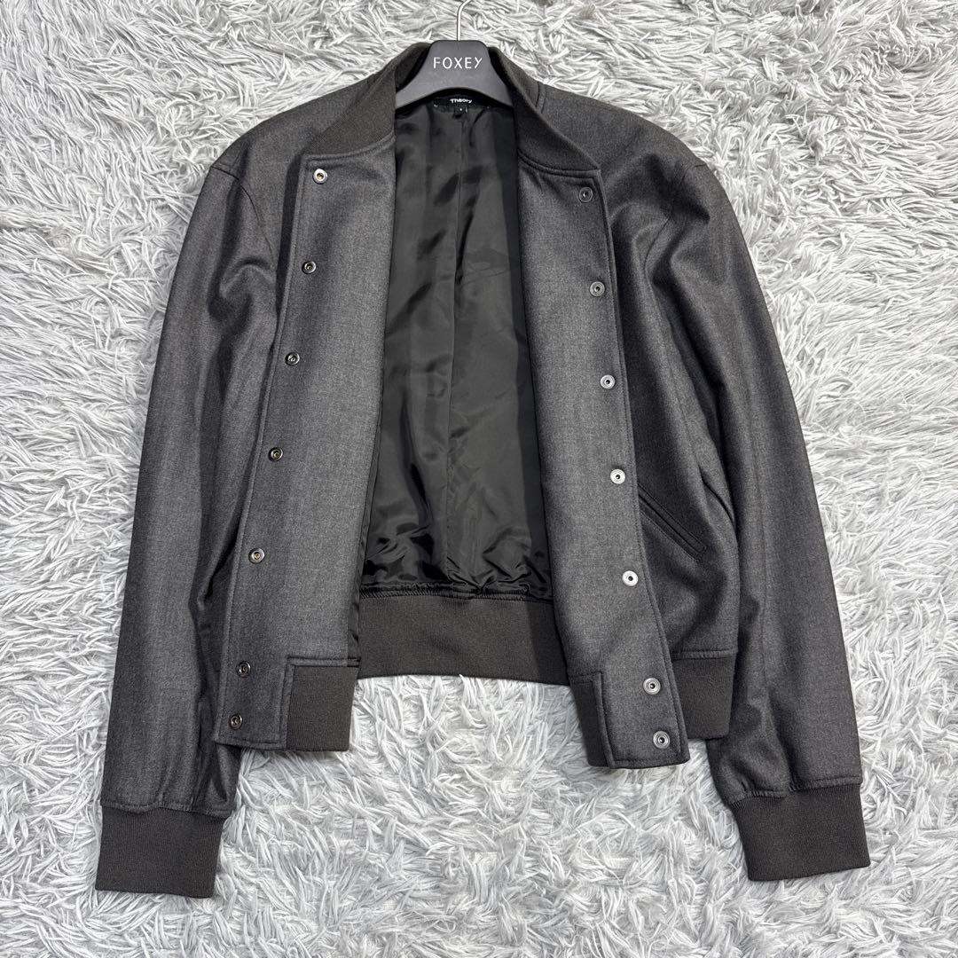 美品✨22AW セオリー ブルゾン ボンバージャケット SLEEK SAXONY