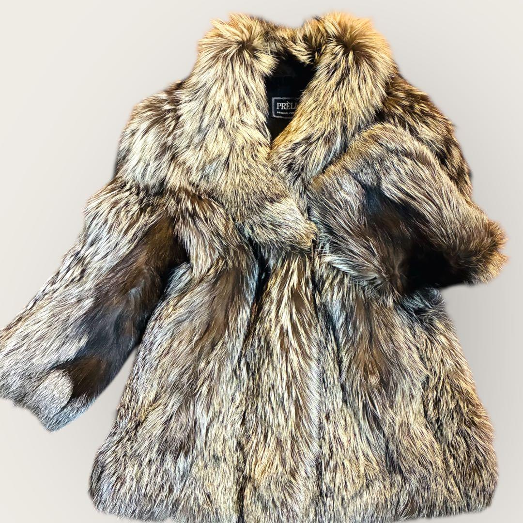 PRELIOT SAGA FOX 肉厚 リアルファー シルバー系