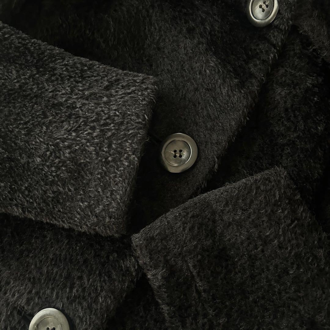 マックスマーラ アルパカ×ヴァージンウール テディコート アウター 黒 36