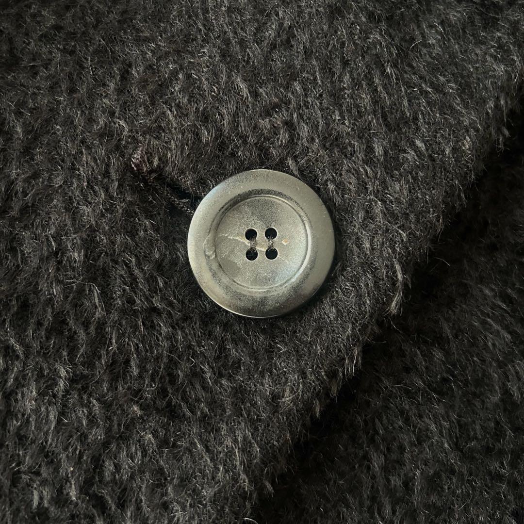 マックスマーラ アルパカ×ヴァージンウール テディコート アウター 黒 36