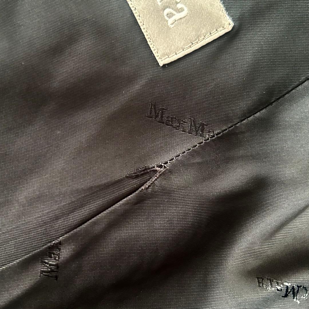 マックスマーラ アルパカ×ヴァージンウール テディコート アウター 黒 36