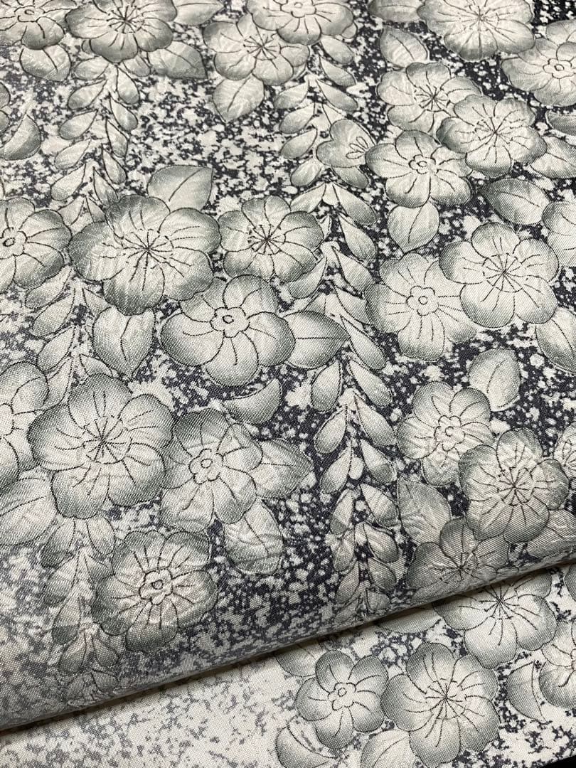 辻が花 本場縞大島紬 袋帯 六通柄 正絹 叩き染め 絞り 未使用訳ありイ6520