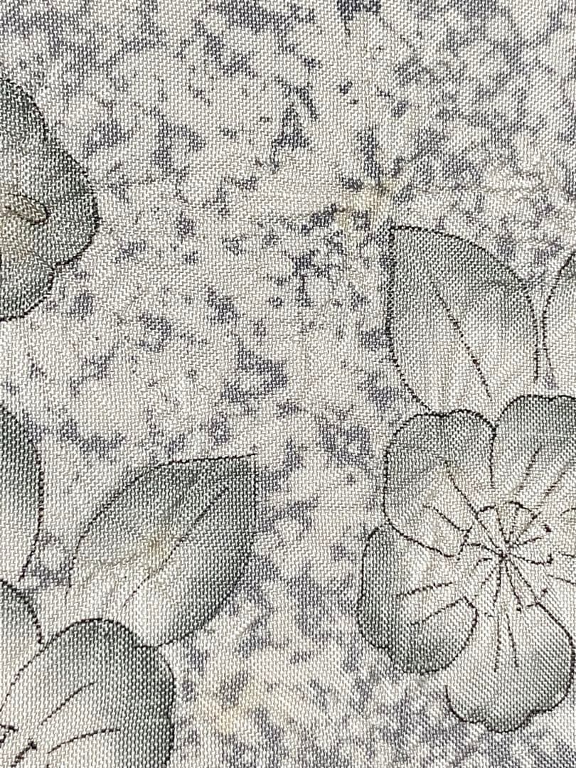 辻が花 本場縞大島紬 袋帯 六通柄 正絹 叩き染め 絞り 未使用訳ありイ6520