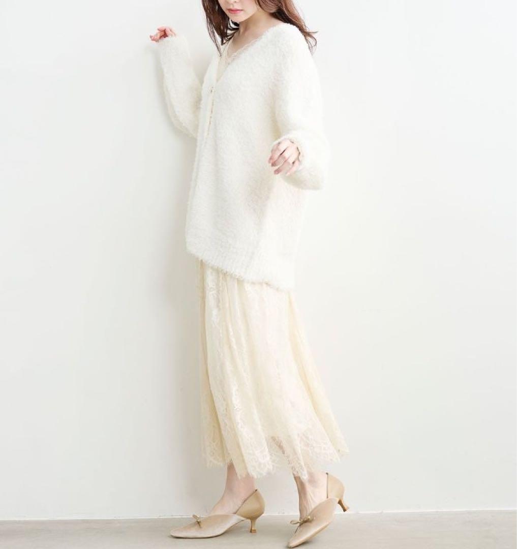 最安値COCODEAL ニットカーデ✖️レースキャミワンピース