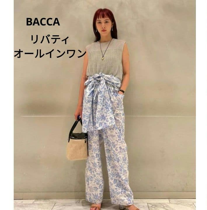 美品　BACCA サマーリバティ コットンコンビネゾン