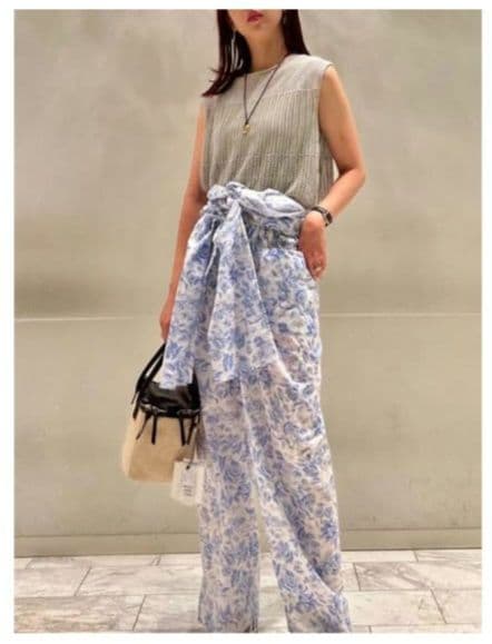 美品　BACCA サマーリバティ コットンコンビネゾン