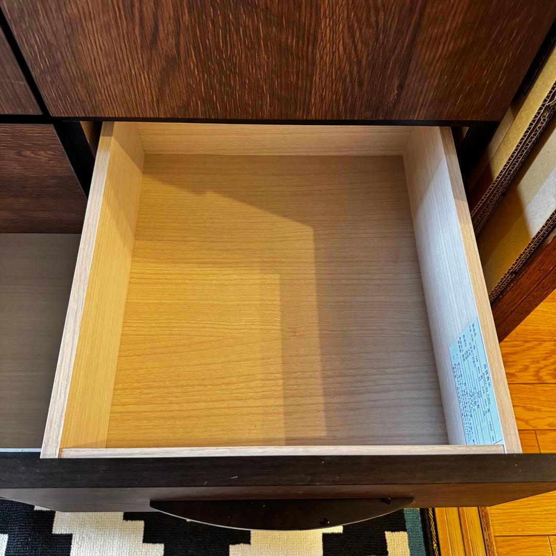 幅80cm 送料込 ウォルナット調 ワードローブ クローゼット