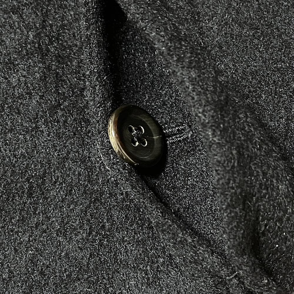 鎌倉シャツ MADISON400刺繍入り ウールケープ/マント/ポンチョ 黒