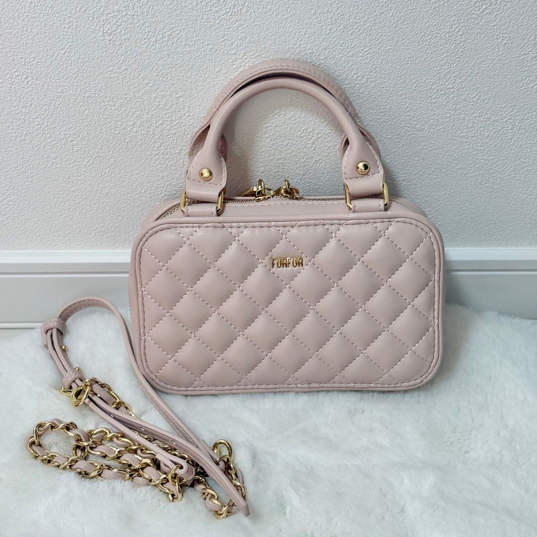 FURFUR キルティングフォンホルダー ピンク