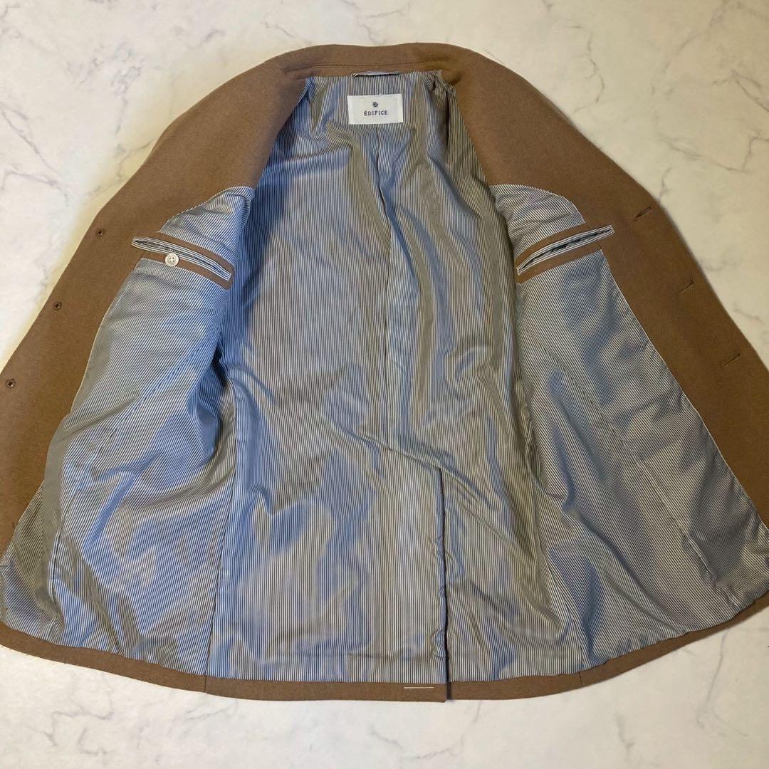 未使用しつけ糸あり✨エディフィス チェスターコート キャメル 手洗い可能