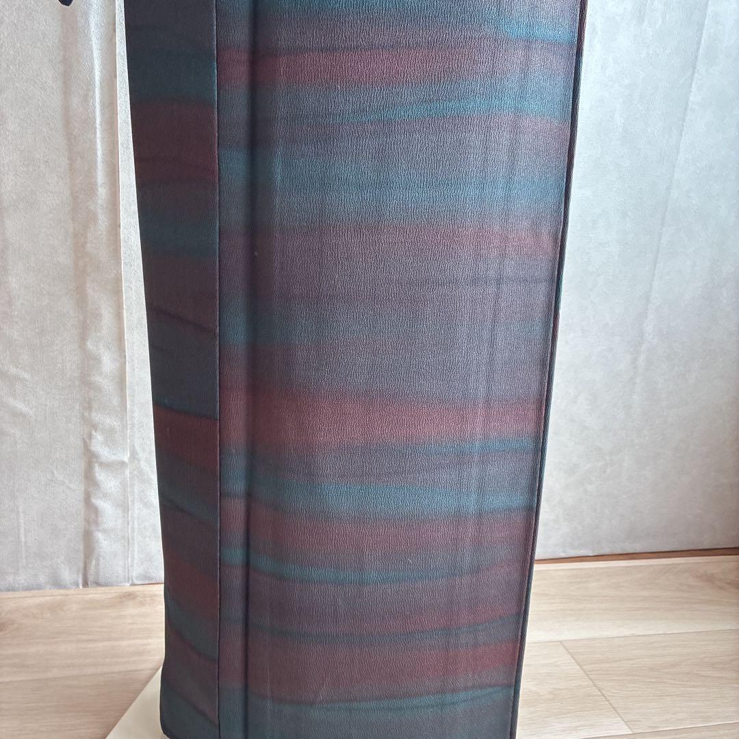 小紋　フルセット　着物　トールサイズ　正絹　大人着物　深色格子　粋　J1