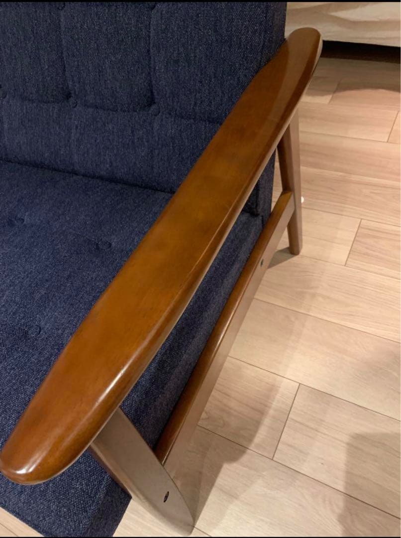 カリモク60 ネイビー 2.5人掛けソファ