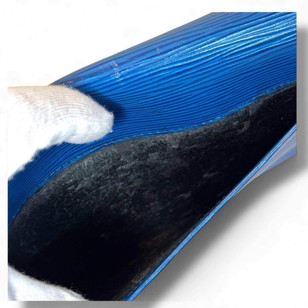 美品 LV ルイ・ヴィトン クラッチバッグ エピ アールデコ トレドブルー