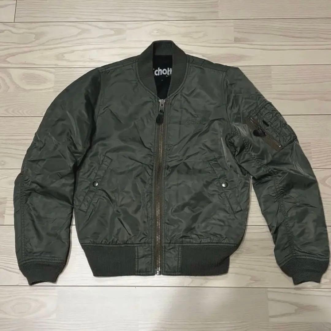 希少 Schott N.Y.C. MA-1 フライトジャケット F オリーブ