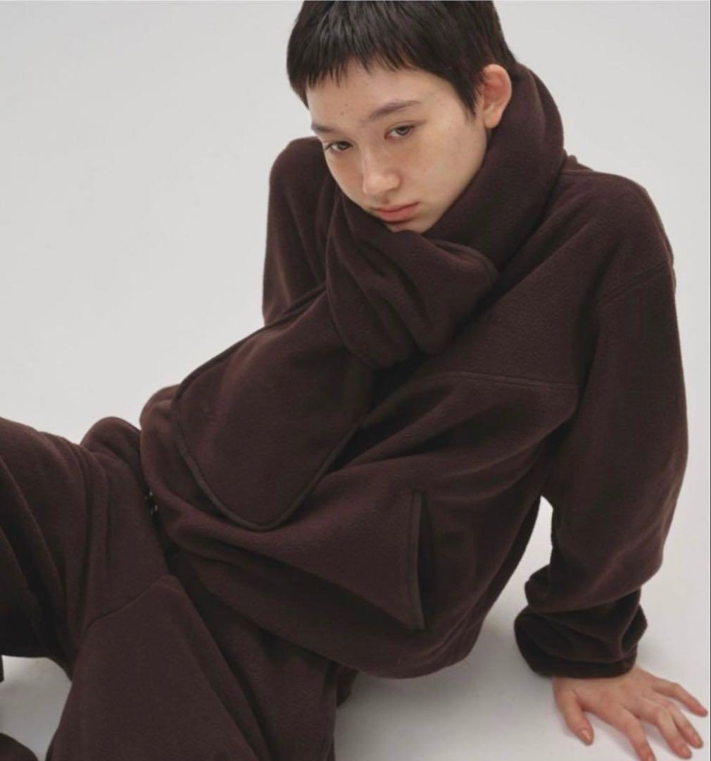 todayful Halfzip Fleece Pullover ダークブラウン