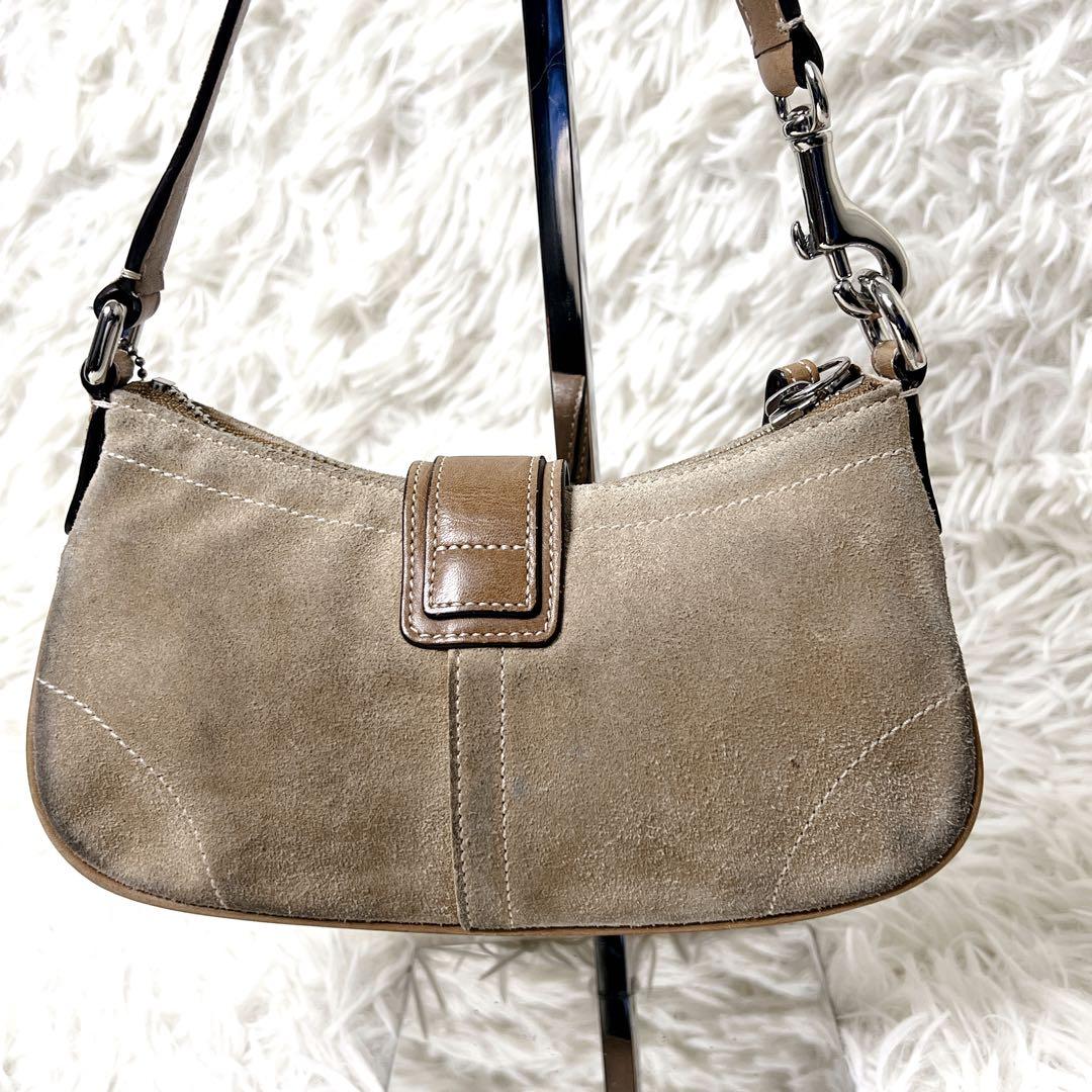 バッグ COACH Suede Hobo Shoulder Bag Y2K soho