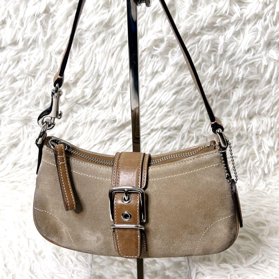 バッグ COACH Suede Hobo Shoulder Bag Y2K soho