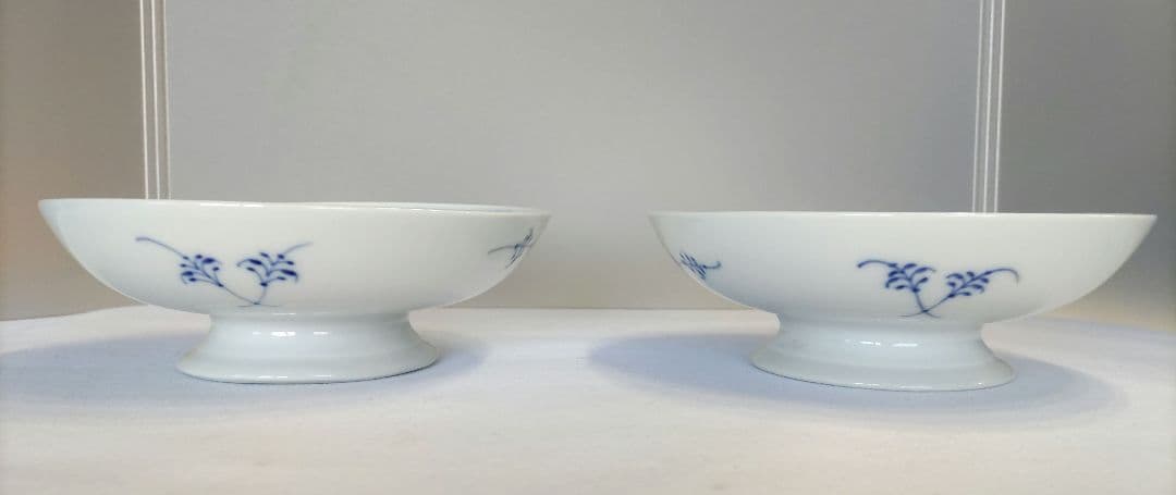 2つセット◇18デンマーク製　ロイヤルコペンハーゲン◇脚付き深皿ディーププレート