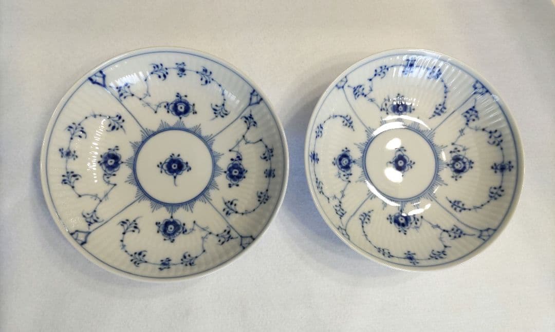 2つセット◇18デンマーク製　ロイヤルコペンハーゲン◇脚付き深皿ディーププレート