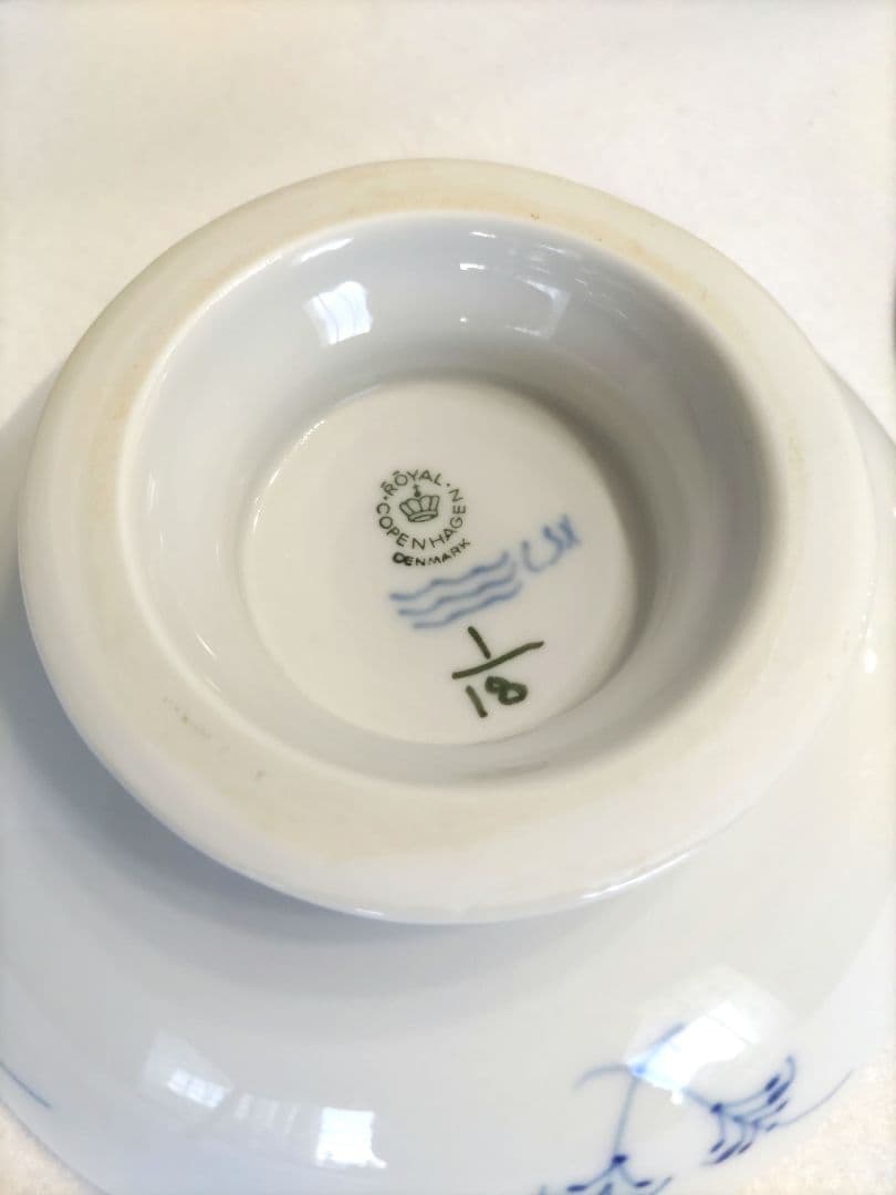 2つセット◇18デンマーク製　ロイヤルコペンハーゲン◇脚付き深皿ディーププレート