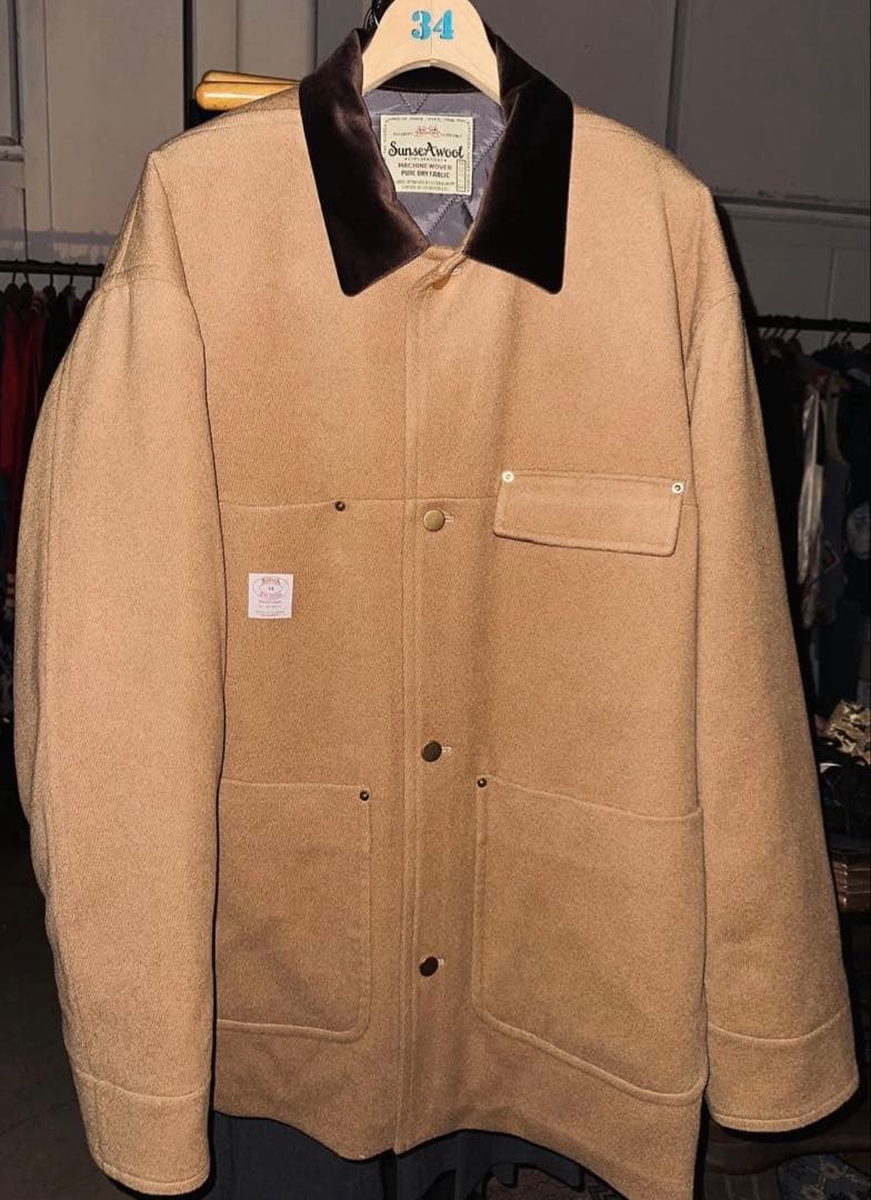 SUNSEA RAKUDA Coveralls Camel サンシー