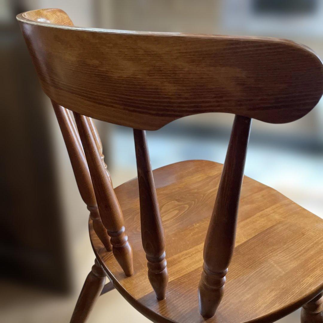 木製ダイニングチェア ブラウン