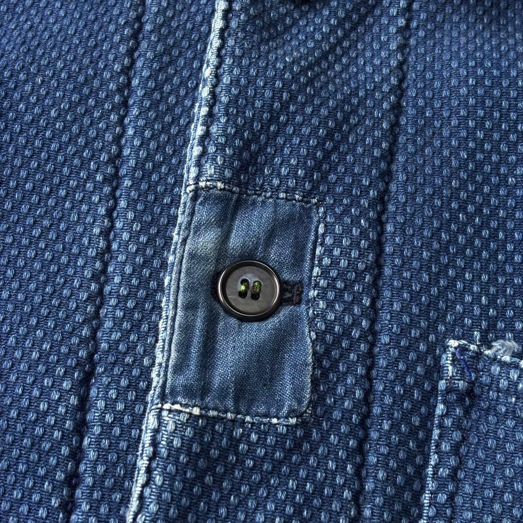 【超希少】ブルーブルー 刺子 カバーオール ジャケット インディゴコットン