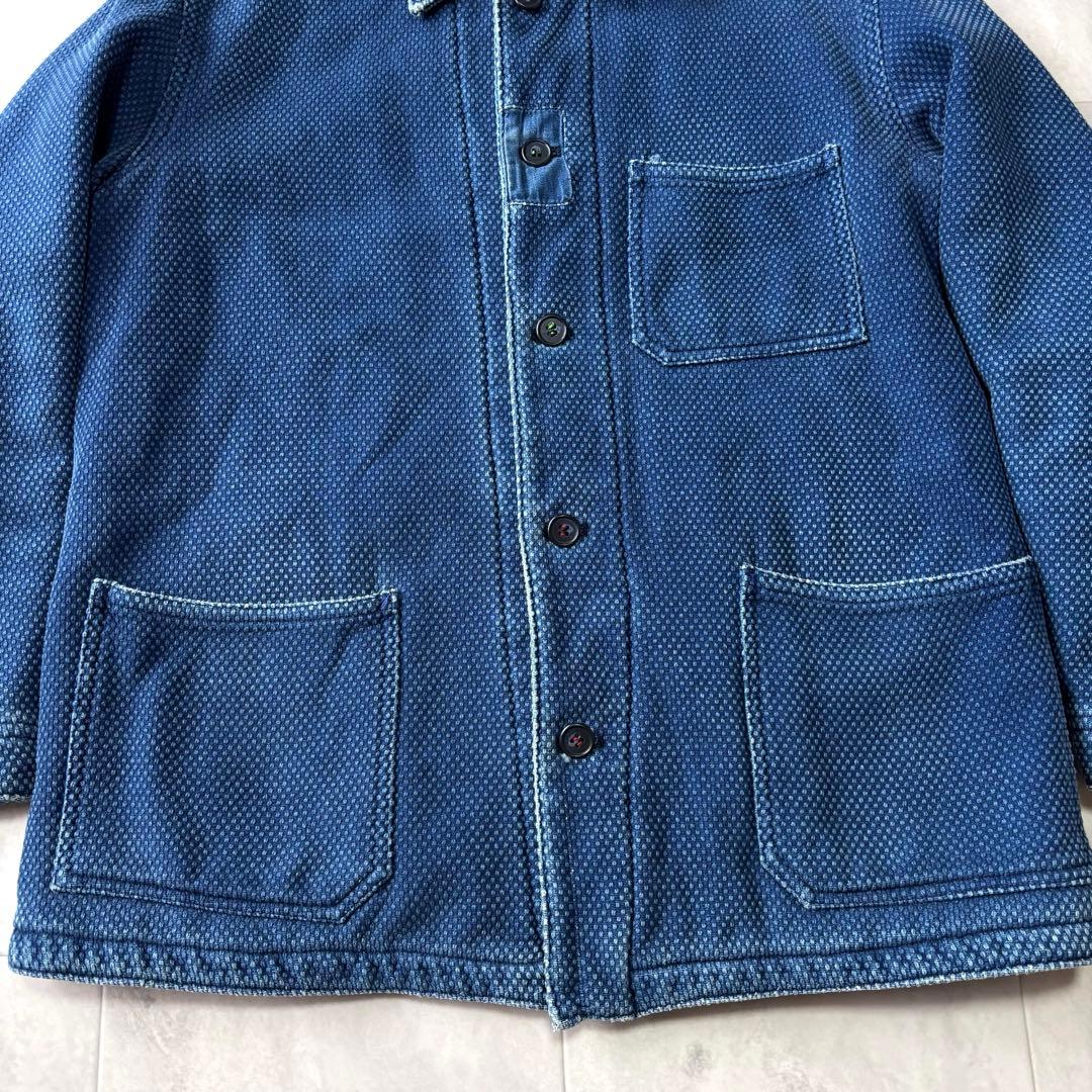 【超希少】ブルーブルー 刺子 カバーオール ジャケット インディゴコットン