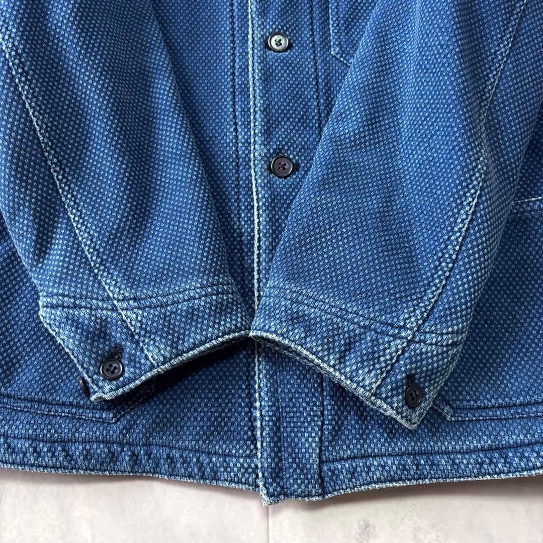 【超希少】ブルーブルー 刺子 カバーオール ジャケット インディゴコットン