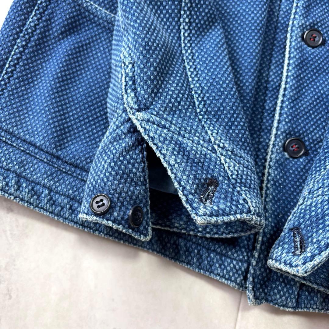 【超希少】ブルーブルー 刺子 カバーオール ジャケット インディゴコットン