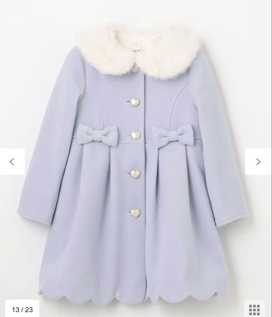 anyFAM 【新品タグ付き】130cm ウールライクコート　サックスブルー