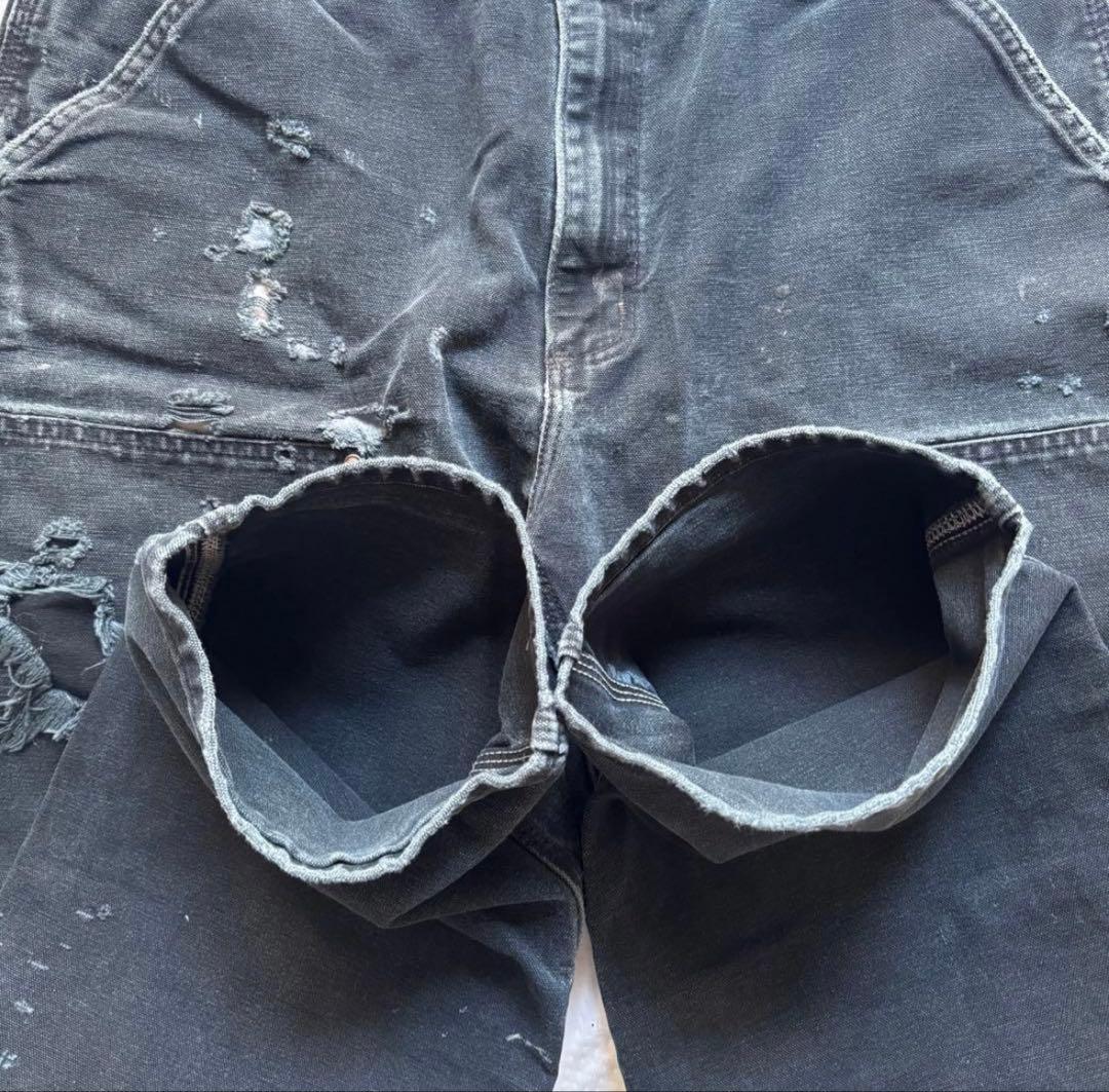 カーハート ダブルニー ブラック　USA製　W34×L29