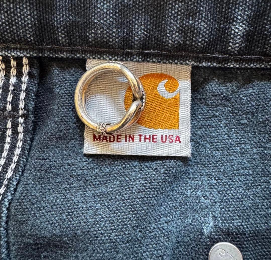 カーハート ダブルニー ブラック　USA製　W34×L29