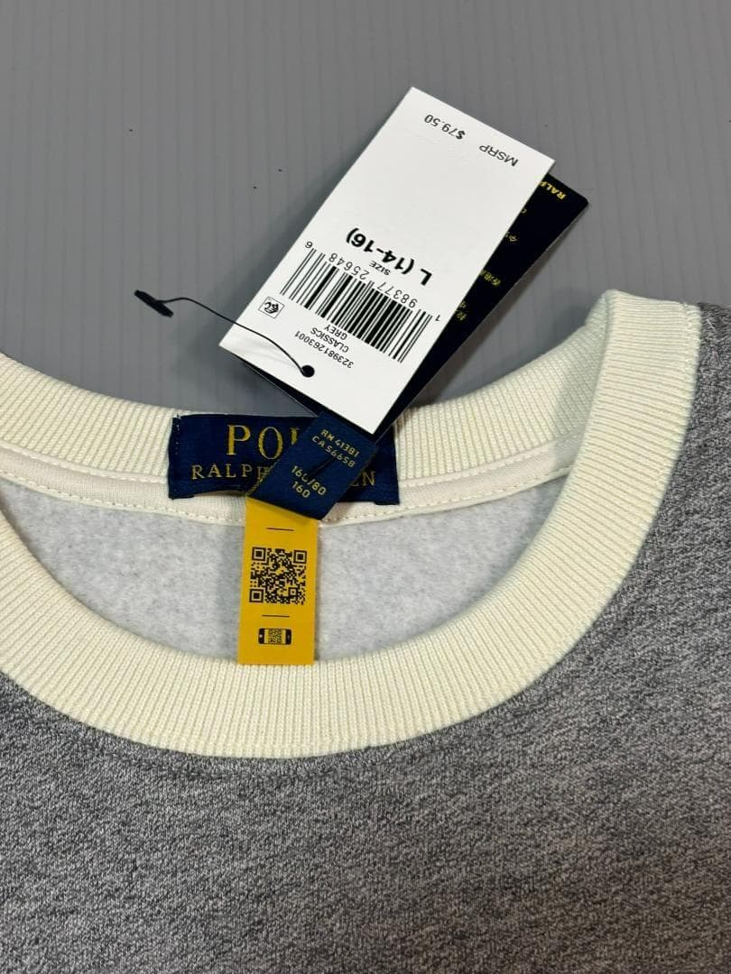 2025最新作新品ラルフローレンスエット　ポロベア トレーナー　ボーイズL160