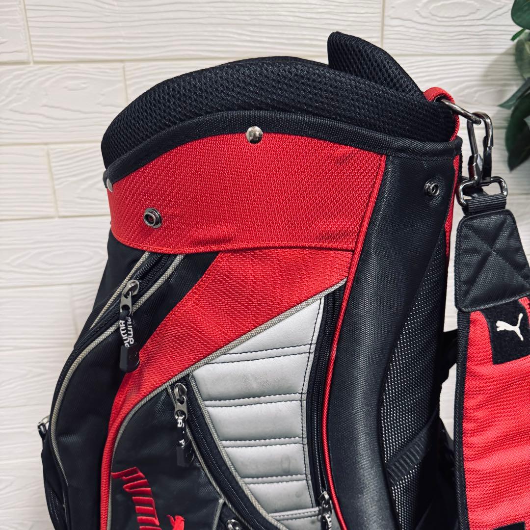 Puma プーマ　ゴルフキャディバッグ 黒/赤