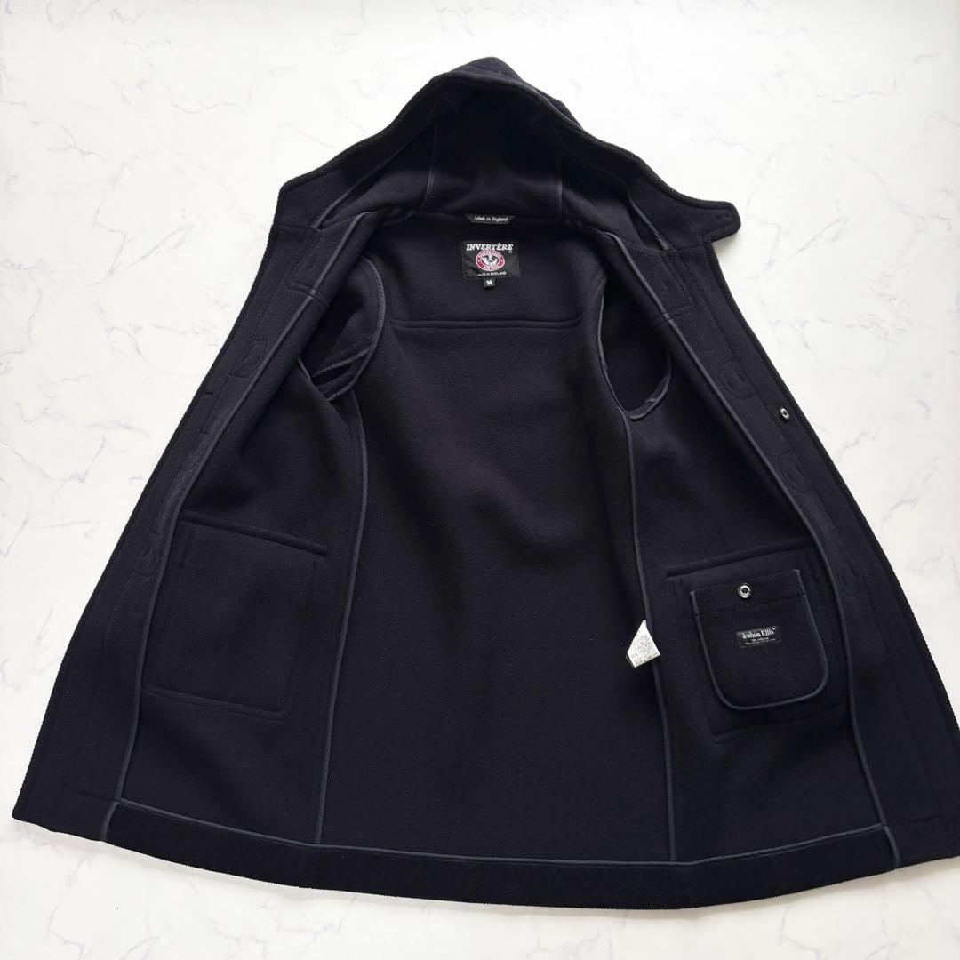 インバーティア ダッフルコート ジョシュアエリス 英国製 ネイビー 36