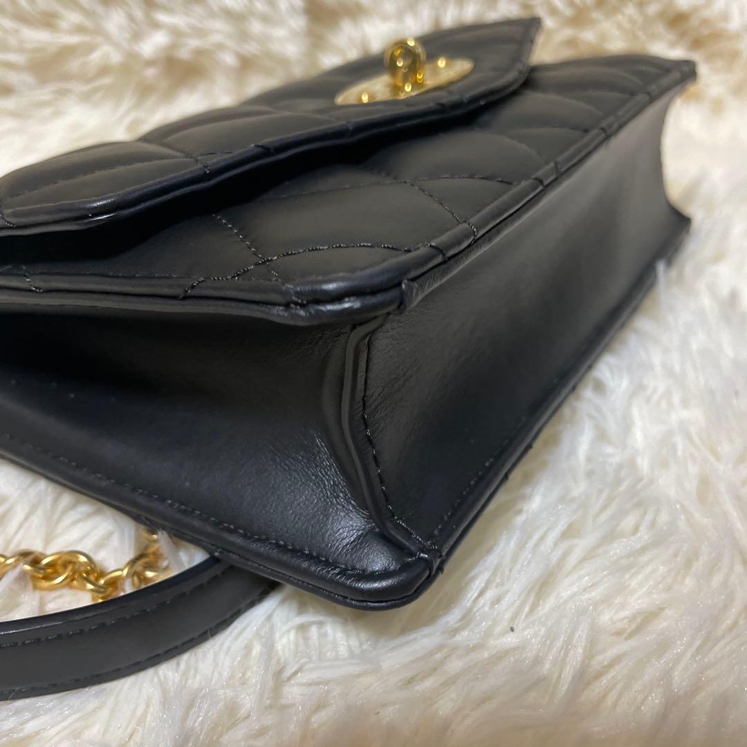 Mulberry スモールダーリー チェーン　レザー　キルティングバッグ　黒