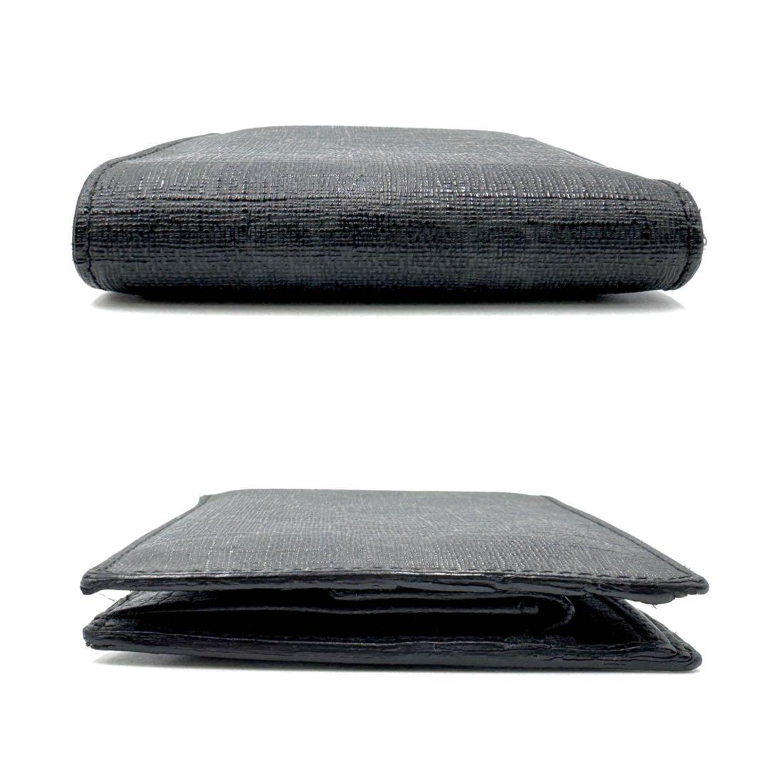 【美品】GUCCI グッチ GGスプリーム 折財布 ブラック PVCレザー