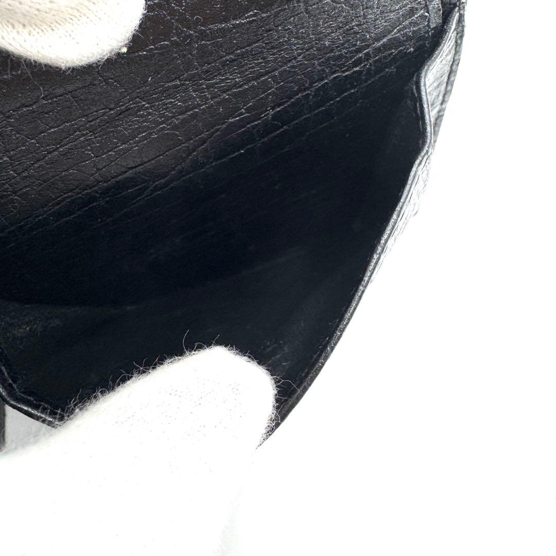 【美品】GUCCI グッチ GGスプリーム 折財布 ブラック PVCレザー