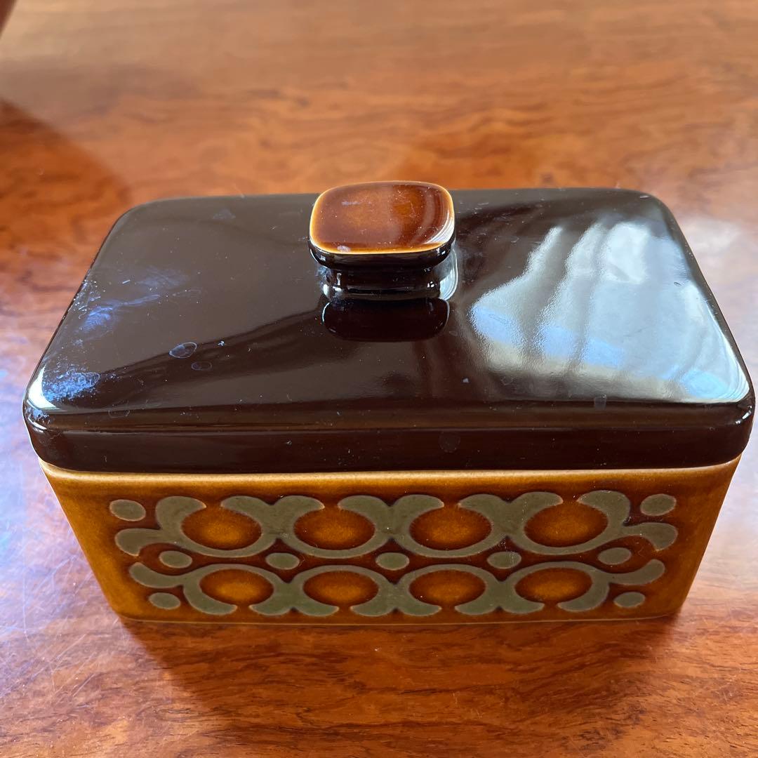 昭和レトロ　￼￼HORNSEA ホーンジービンテージバター入れ　英国製1975