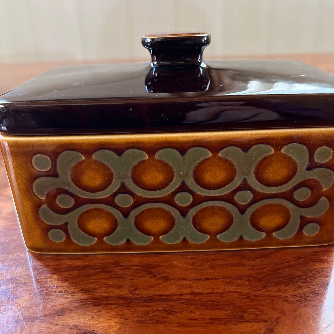 昭和レトロ　￼￼HORNSEA ホーンジービンテージバター入れ　英国製1975