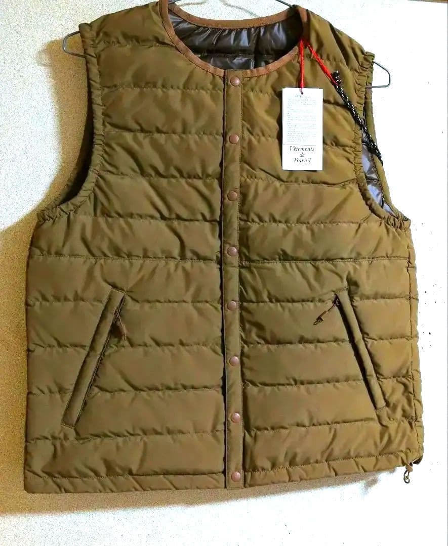 DANTON ダウンベスト LT.BROWN Mサイズ新品タグ付き