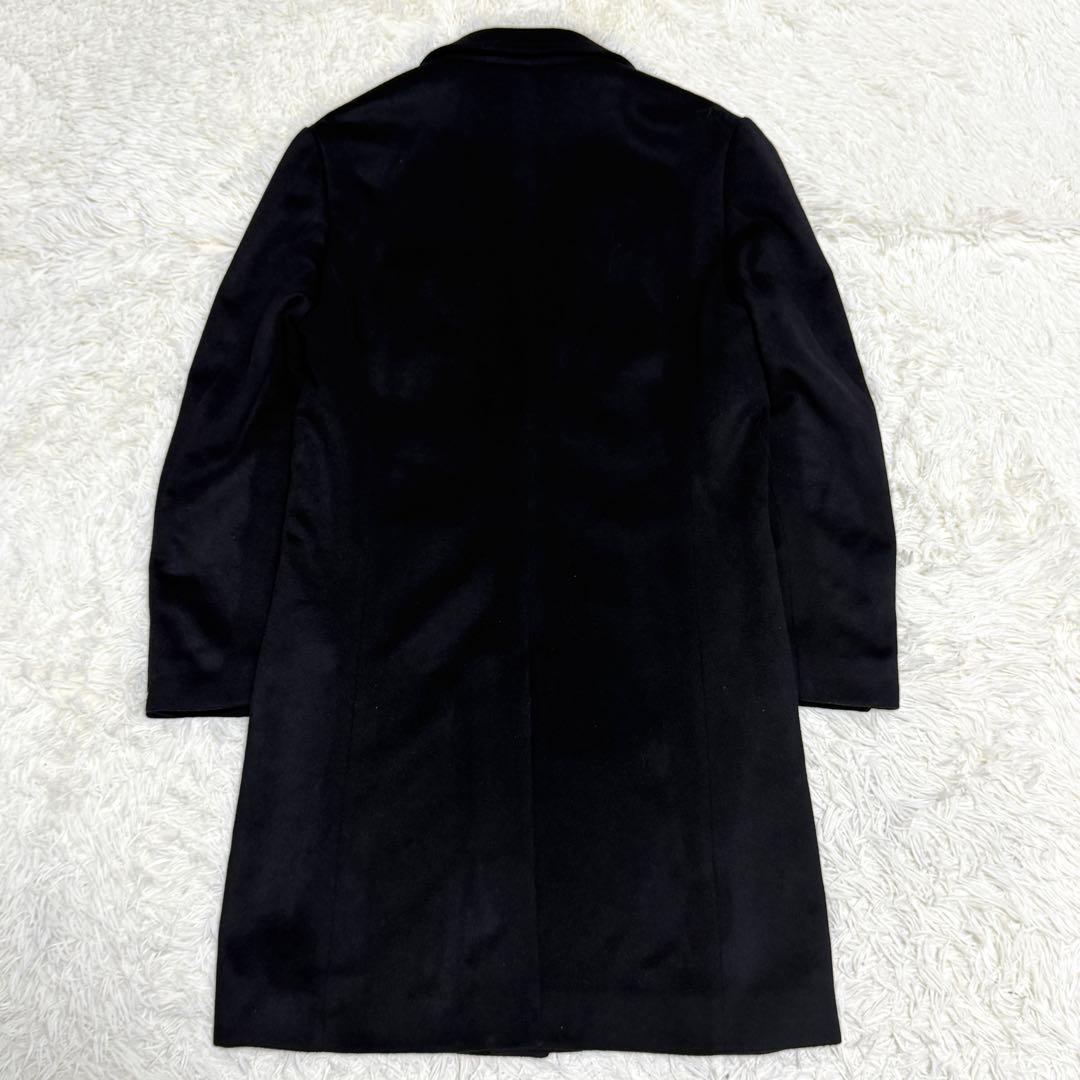 【極美品】ウノピュウノウグァーレトレ チェスターコート カシミヤ ペイズリー 黒