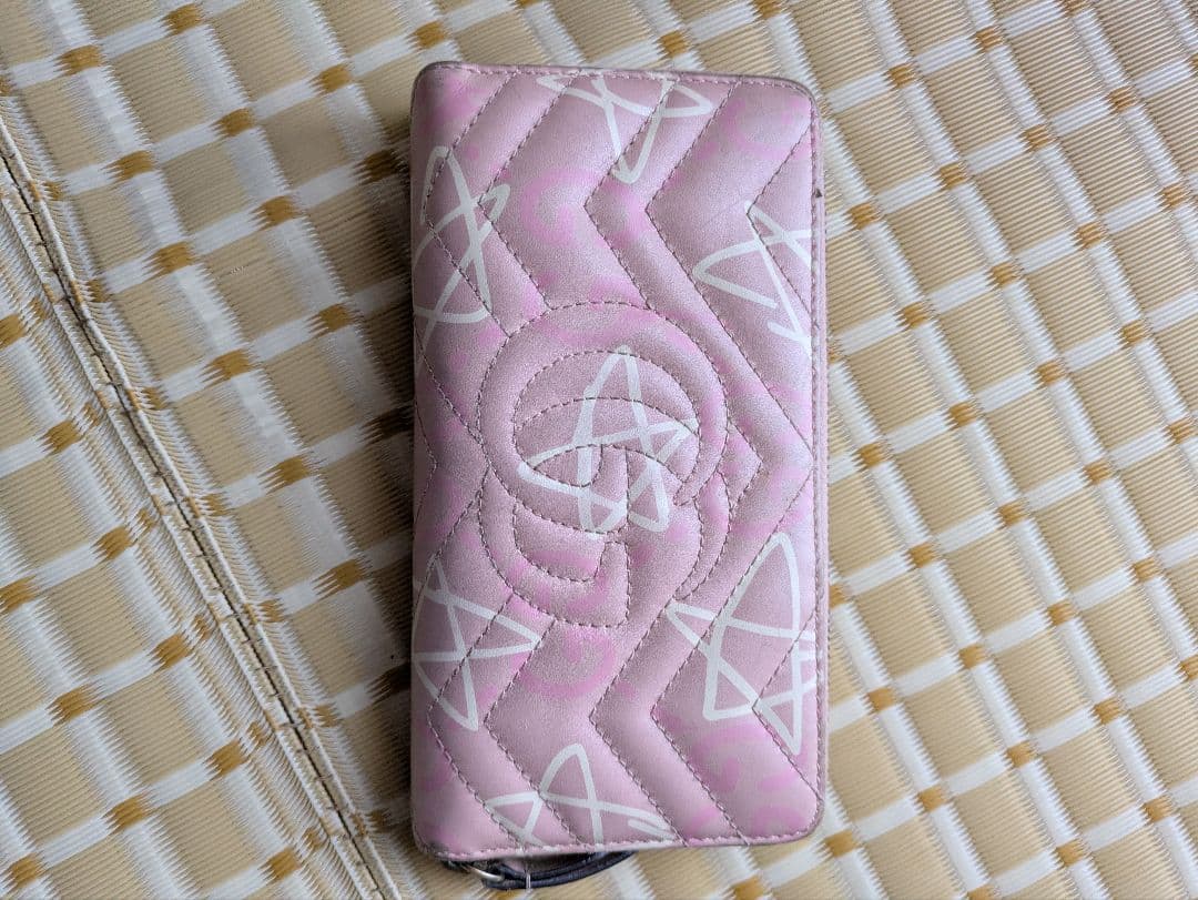 値下げ GGマーモント ゴースト 長財布 PVC ピンク