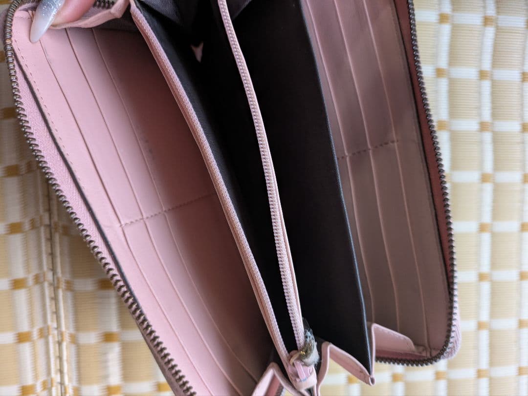 値下げ GGマーモント ゴースト 長財布 PVC ピンク