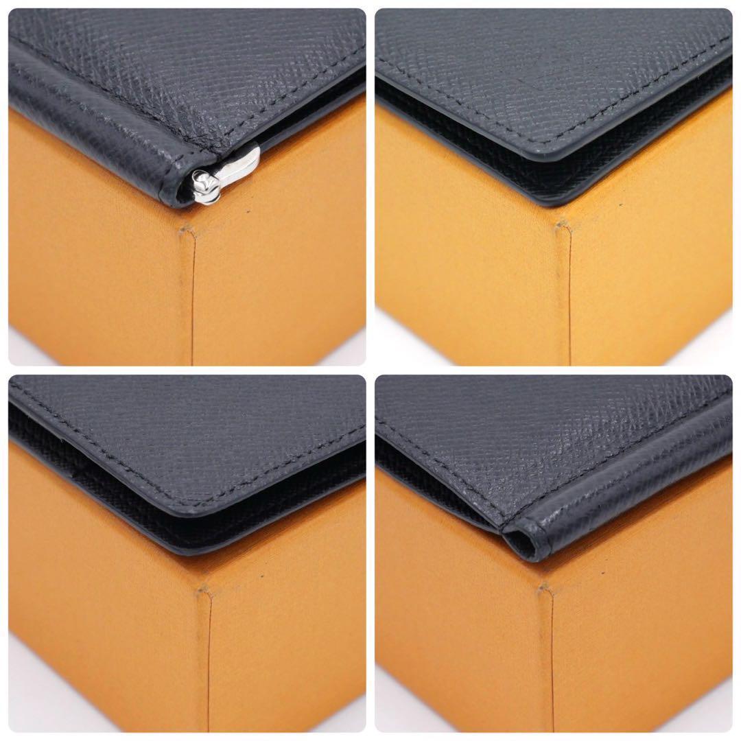 ルイヴィトン タイガ マネークリップ パンス 二つ折り財布 ブラック メンズ