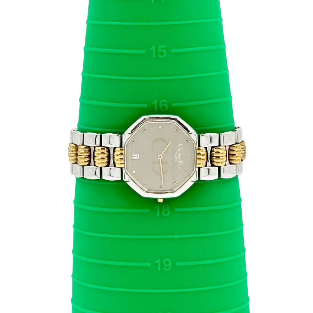 ディオール 45.204 腕時計　オクタゴン CD デイト コンビ レディース